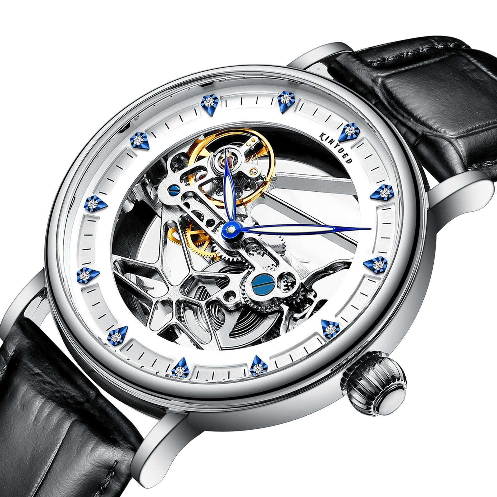 Montre automatique homme, étanche, lumineuse style mécanique élégant avec boîtes - IVOIRART.COM