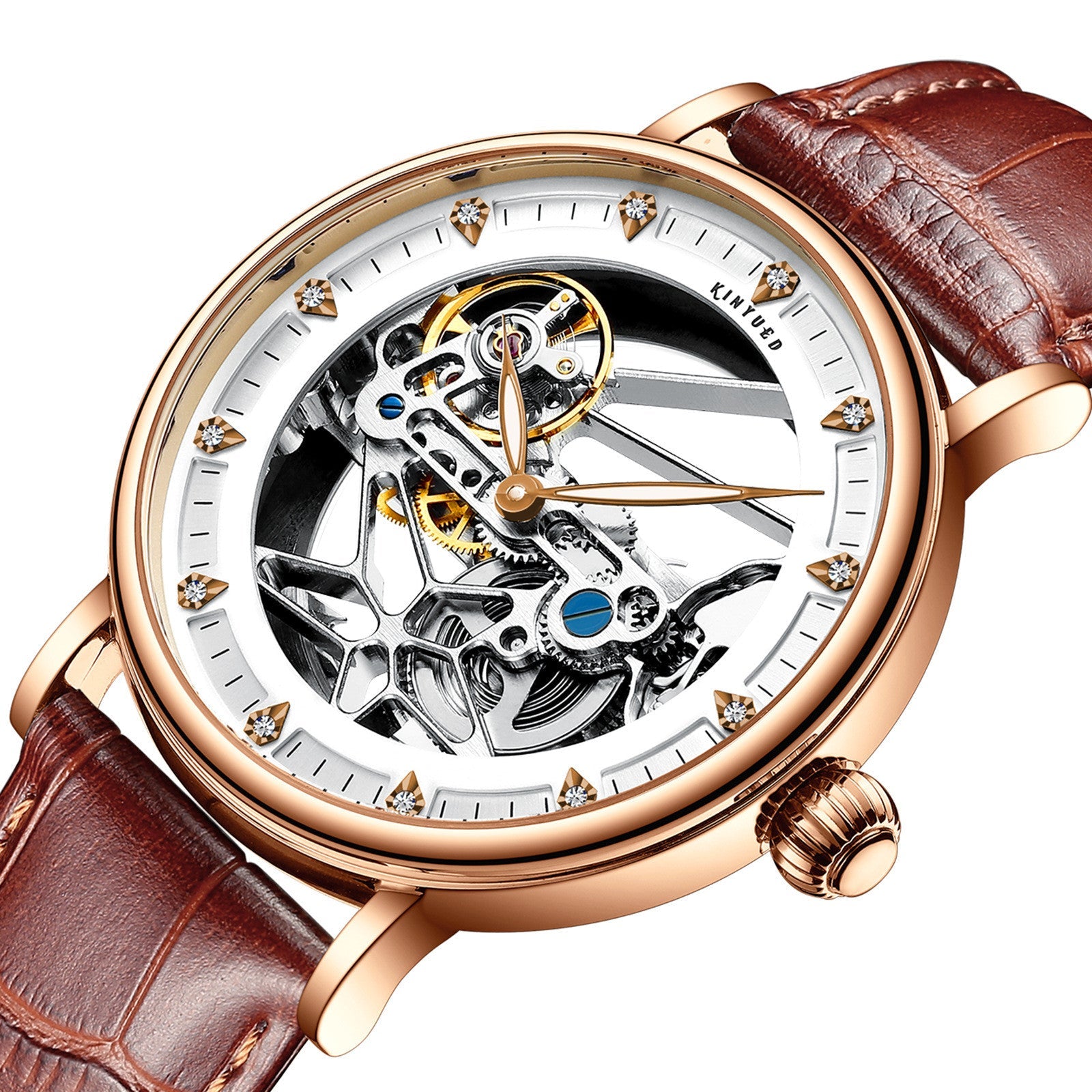 Montre automatique homme, étanche, lumineuse style mécanique élégant avec boîtes - IVOIRART.COM