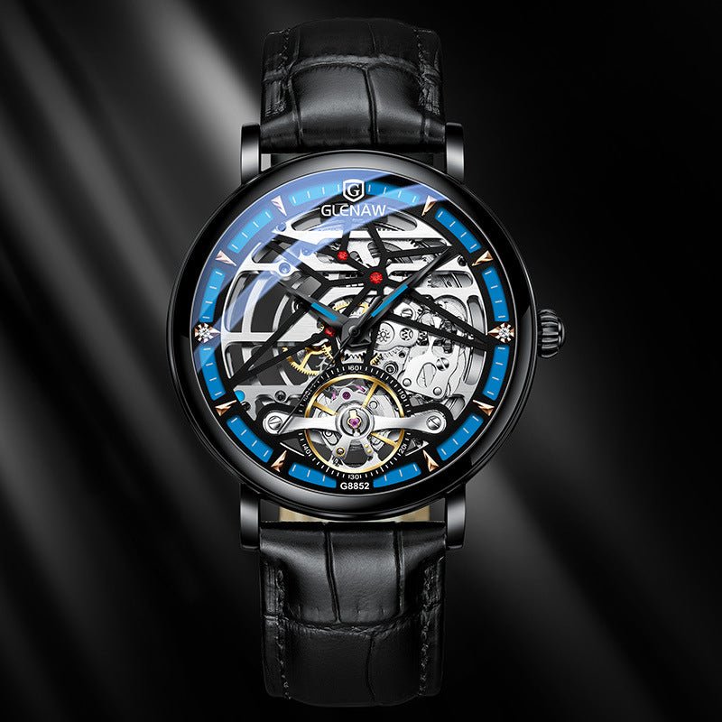 Montre Automatique Homme Glenn Authentique Mécanique Squelette Design Élégant - IVOIRART.COM