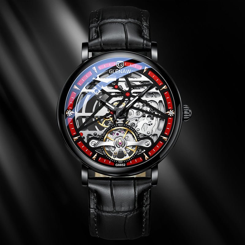 Montre Automatique Homme Glenn Authentique Mécanique Squelette Design Élégant - IVOIRART.COM