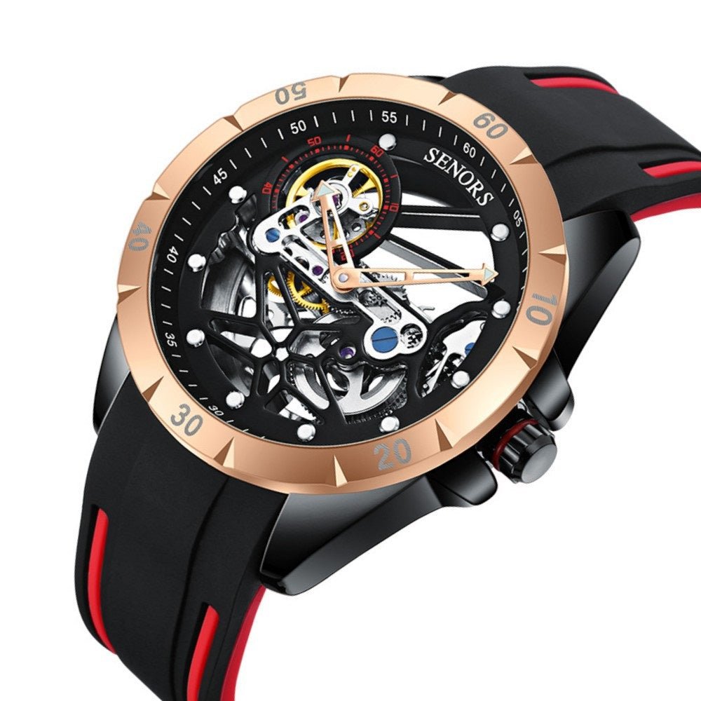 Montre automatique intégrale pour homme à cadran ajouré, style business - IVOIRART.COM