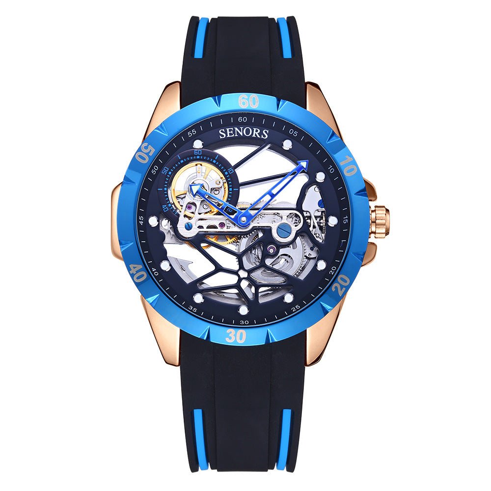 Montre automatique intégrale pour homme à cadran ajouré, style business - IVOIRART.COM