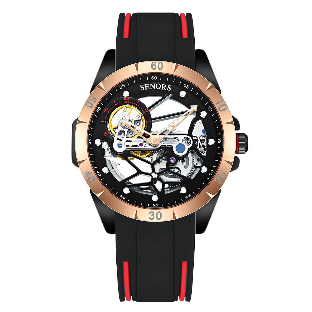 Montre automatique intégrale pour homme à cadran ajouré, style business - IVOIRART.COM