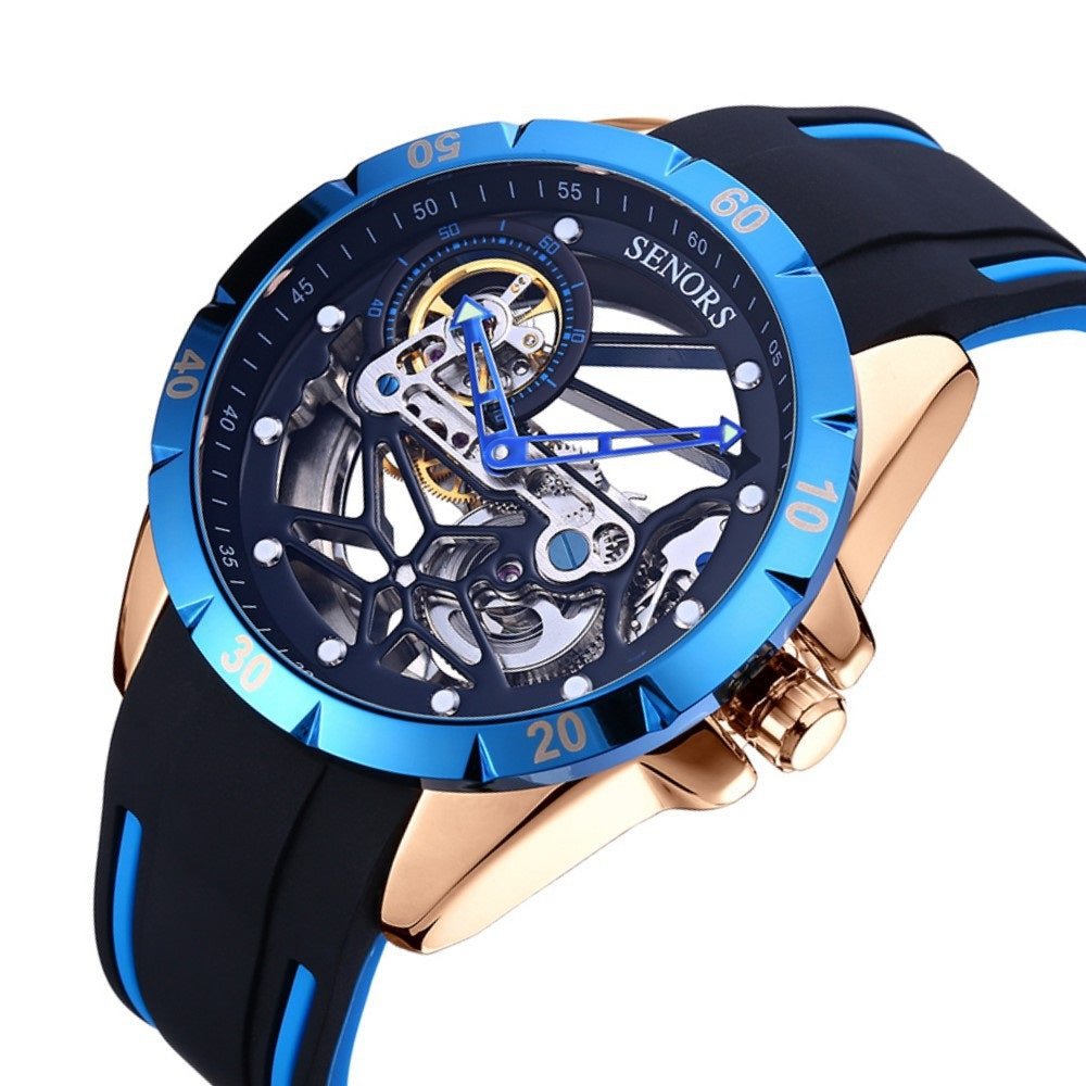 Montre automatique intégrale pour homme à cadran ajouré, style business - IVOIRART.COM