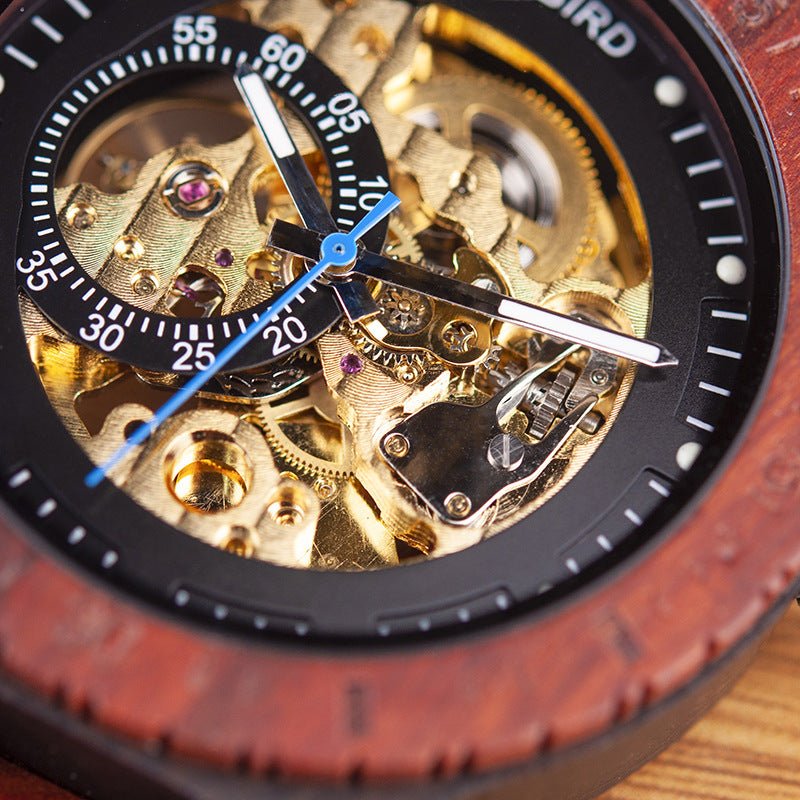 Montre automatique mécanique en bois de luxe pour homme, élégante et moderne - IVOIRART.COM