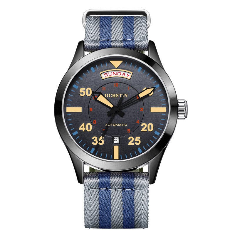 Montre Automatique Mécanique Étanche avec Bracelet Nylon Résistant - Élégance et Praticité - IVOIRART.COM