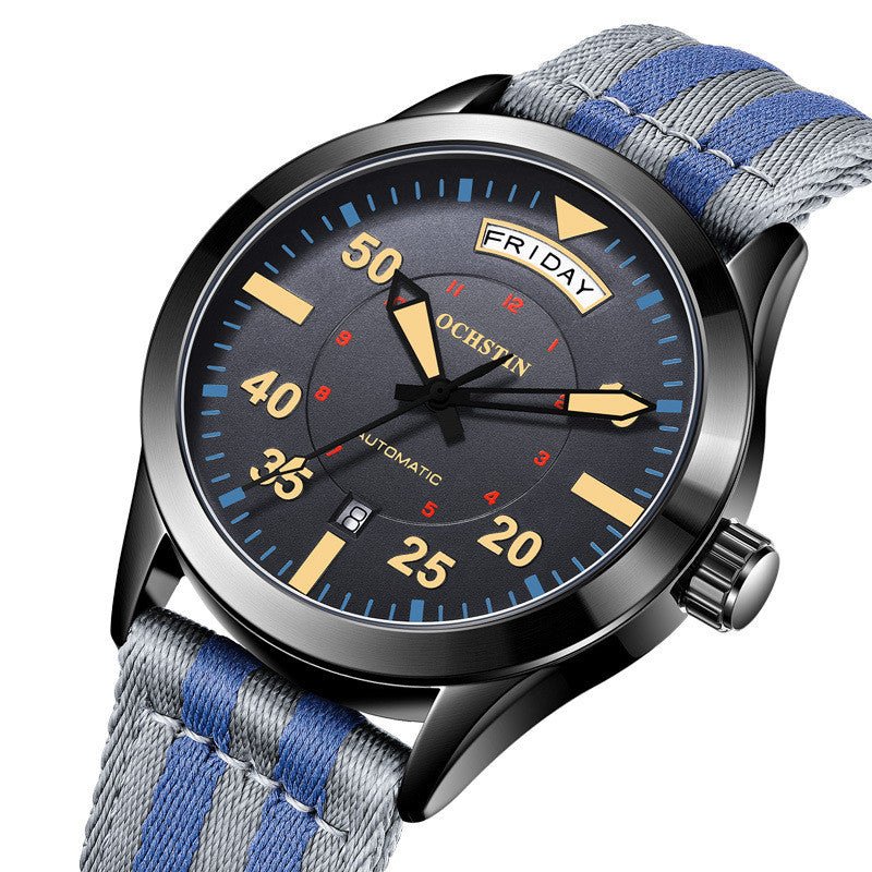 Montre Automatique Mécanique Étanche avec Bracelet Nylon Résistant - Élégance et Praticité - IVOIRART.COM