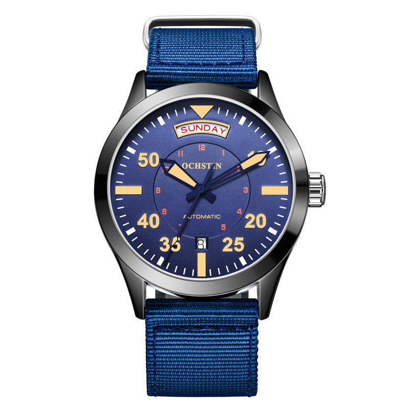 Montre Automatique Mécanique Étanche avec Bracelet Nylon Résistant - Élégance et Praticité - IVOIRART.COM