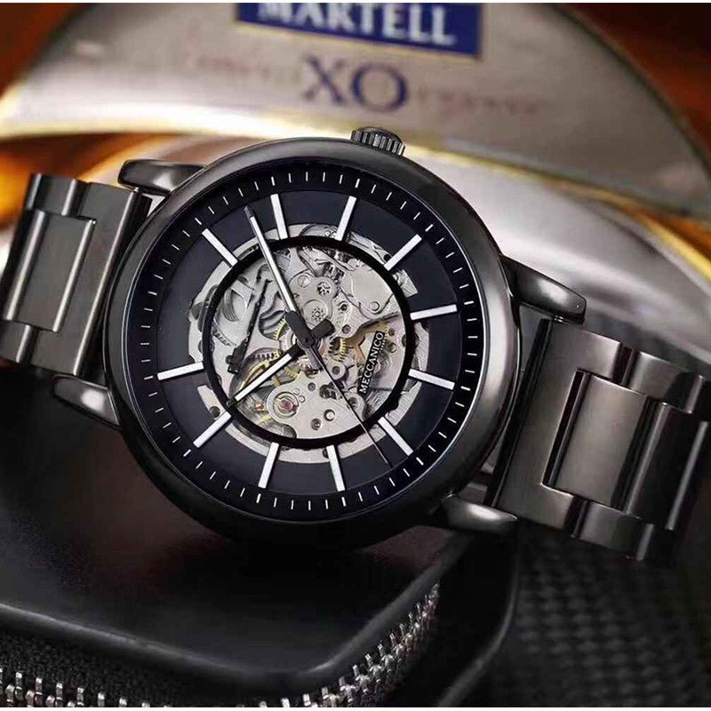 Montre automatique mécanique étanche pour hommes avec verre saphir et acier inoxydable 43 mm - IVOIRART.COM