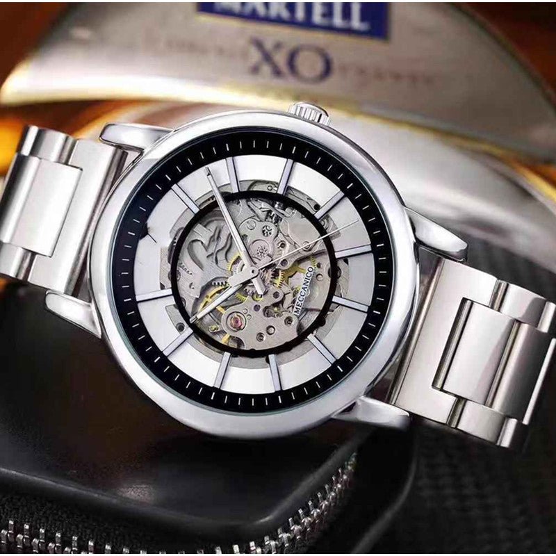 Montre automatique mécanique étanche pour hommes avec verre saphir et acier inoxydable 43 mm - IVOIRART.COM