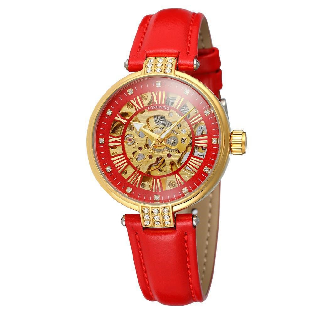 Montre automatique mécanique femme élégante creuse, étanche décontractée mode - IVOIRART.COM