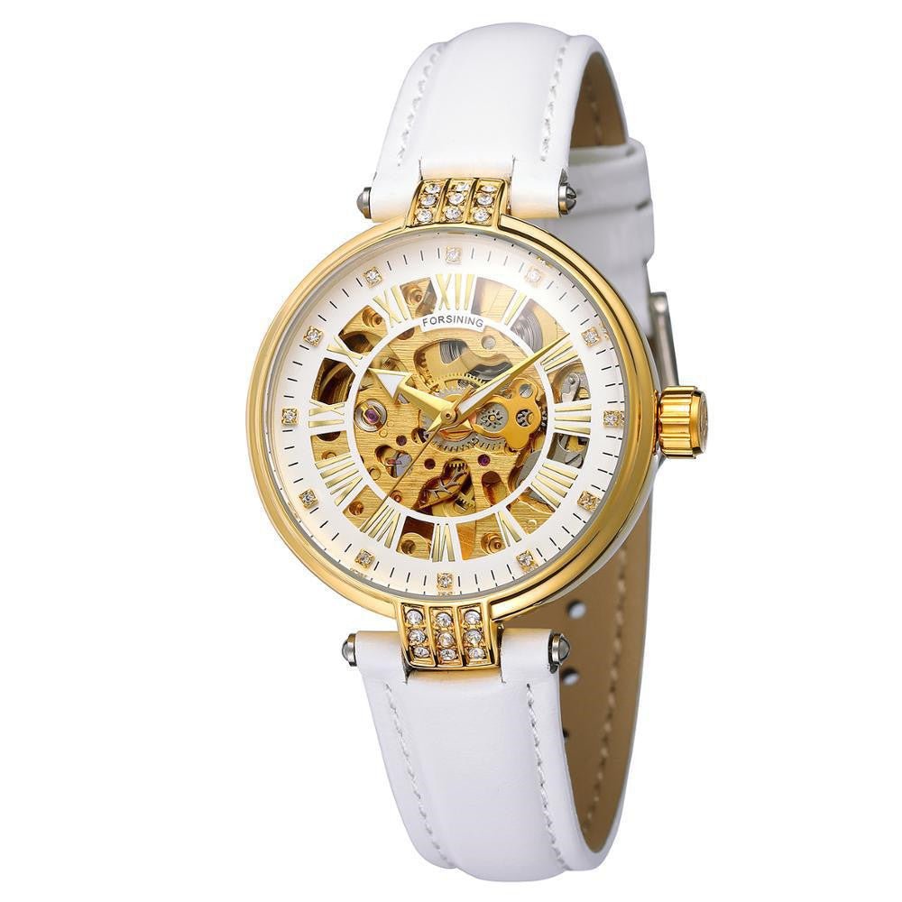 Montre automatique mécanique femme élégante creuse, étanche décontractée mode - IVOIRART.COM
