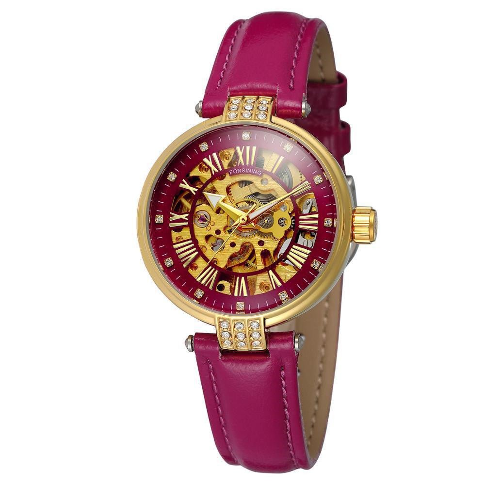 Montre automatique mécanique femme élégante creuse, étanche décontractée mode - IVOIRART.COM