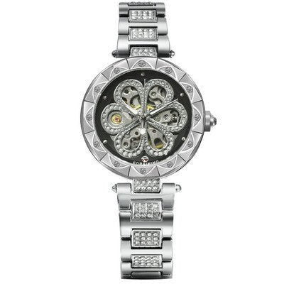 Montre Automatique Mécanique Forsining Femme Luxe Or Rose Strass Acier Inox - IVOIRART.COM