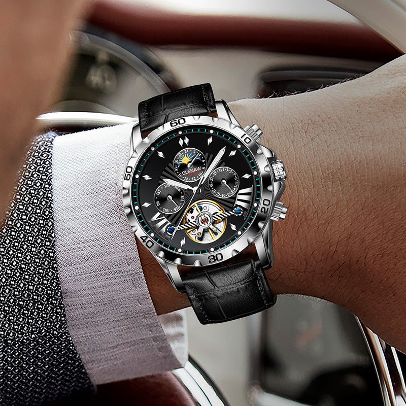 Montre automatique mécanique pour homme au design ajouré et tendance - IVOIRART.COM