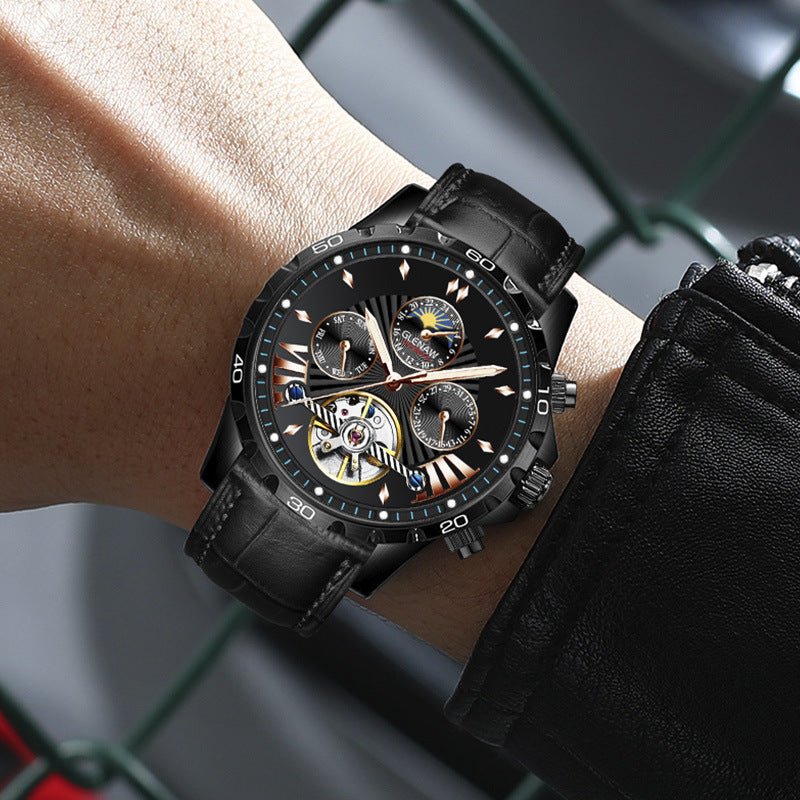 Montre automatique mécanique pour homme au design ajouré et tendance - IVOIRART.COM