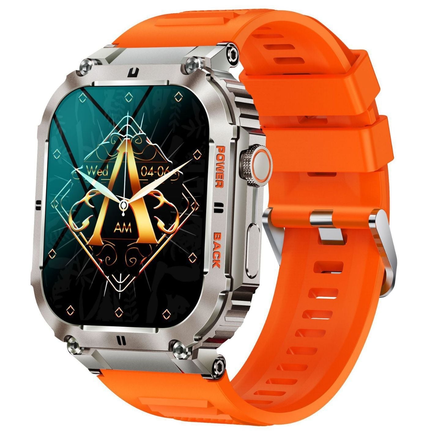 Montre Connectée Bluetooth K57PRO avec Fonction Appel et Écran TFT Noir/Orange - IVOIRART.COM