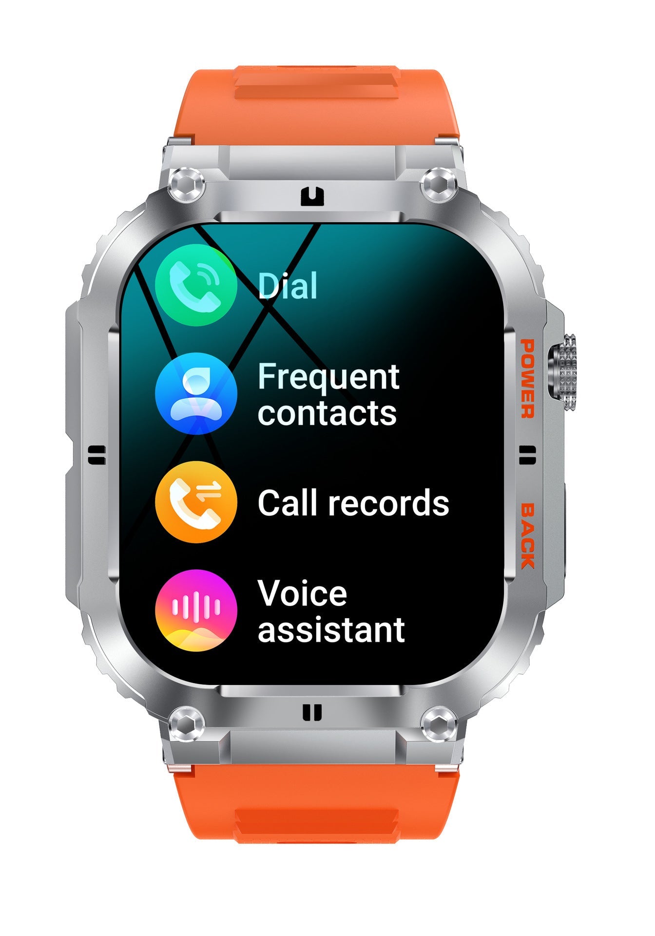 Montre Connectée Bluetooth K57PRO avec Fonction Appel et Écran TFT Noir/Orange - IVOIRART.COM