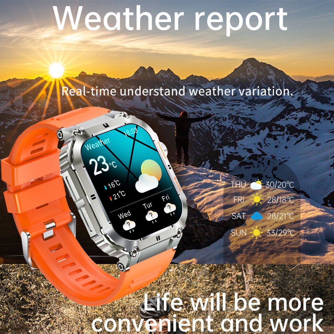 Montre Connectée Bluetooth K57PRO avec Fonction Appel et Écran TFT Noir/Orange - IVOIRART.COM