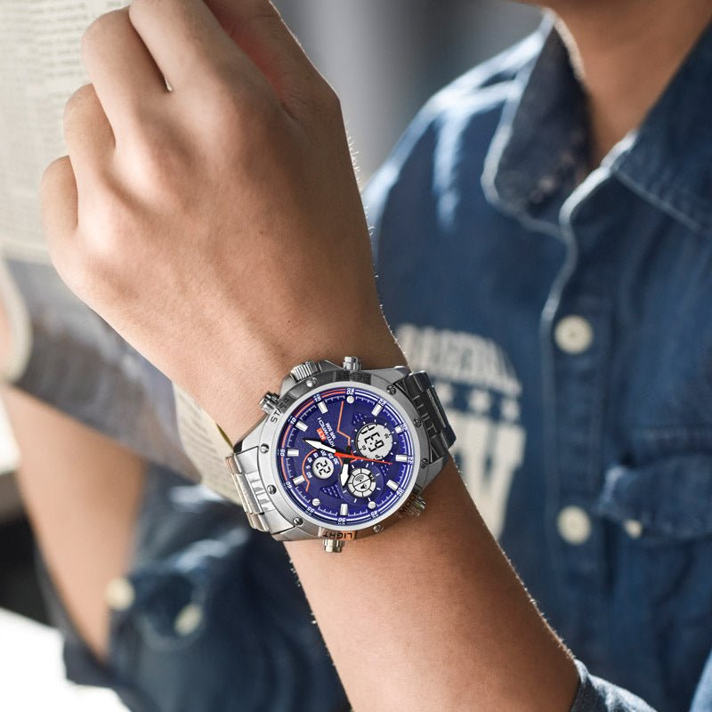 Montre Connectée Étanche avec Éclairage LED en Acier Inoxydable, 15-21 cm - IVOIRART.COM