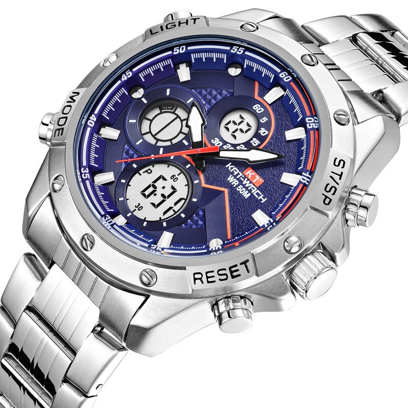 Montre Connectée Étanche avec Éclairage LED en Acier Inoxydable, 15-21 cm - IVOIRART.COM