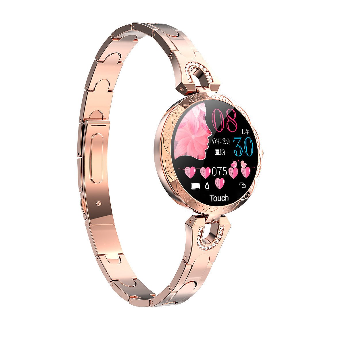 Montre Connectée Féminine Élégante Étanche avec Moniteur de Fréquence Cardiaque - IVOIRART.COM