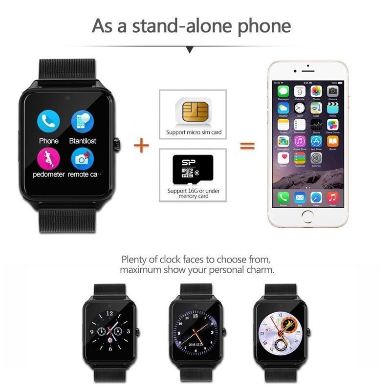 Montre connectée Z60 Bluetooth multifonction avec carte et téléphone intégré - IVOIRART.COM