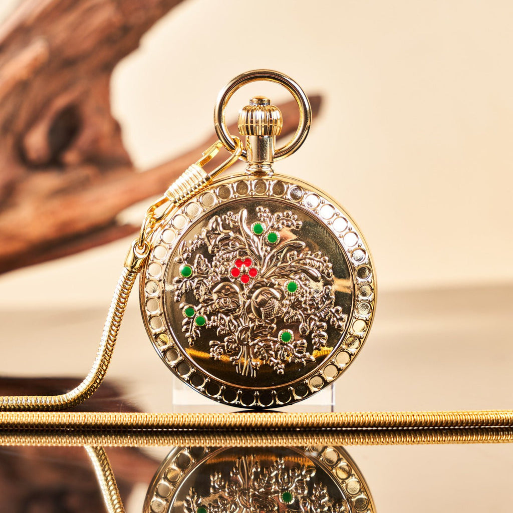 Montre de Poche Camellia Automatique Mécanique Style Vieux Shanghai pour Dames.. - IVOIRART.COM