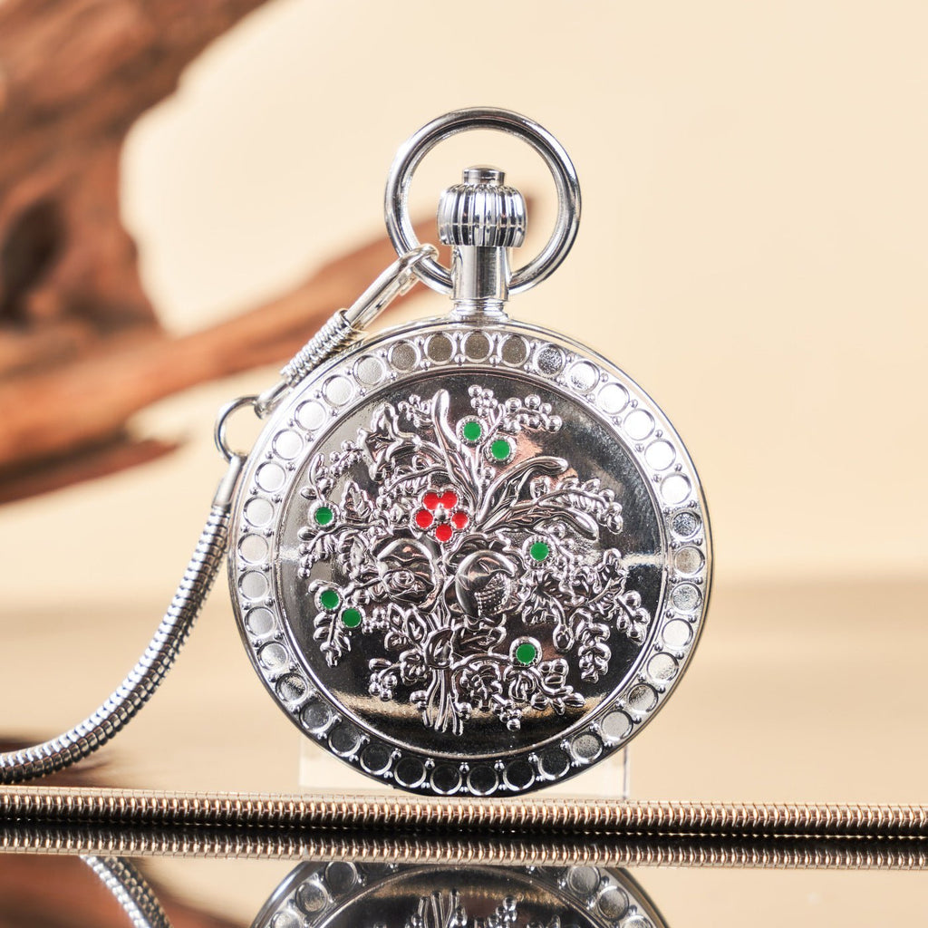 Montre de Poche Camellia Automatique Mécanique Style Vieux Shanghai pour Dames.. - IVOIRART.COM