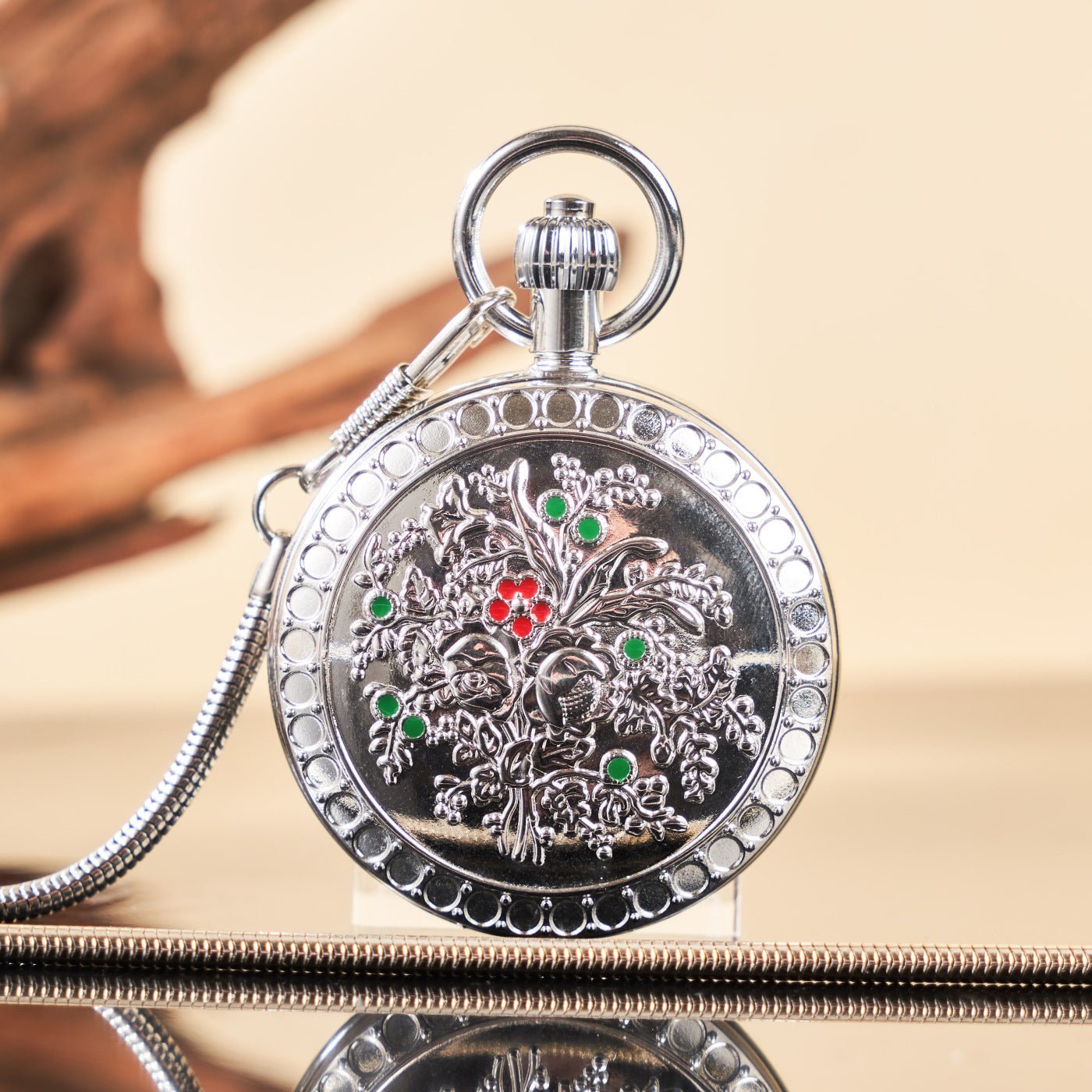 Montre de Poche Camellia Automatique Mécanique Style Vieux Shanghai pour Dames.. - IVOIRART.COM