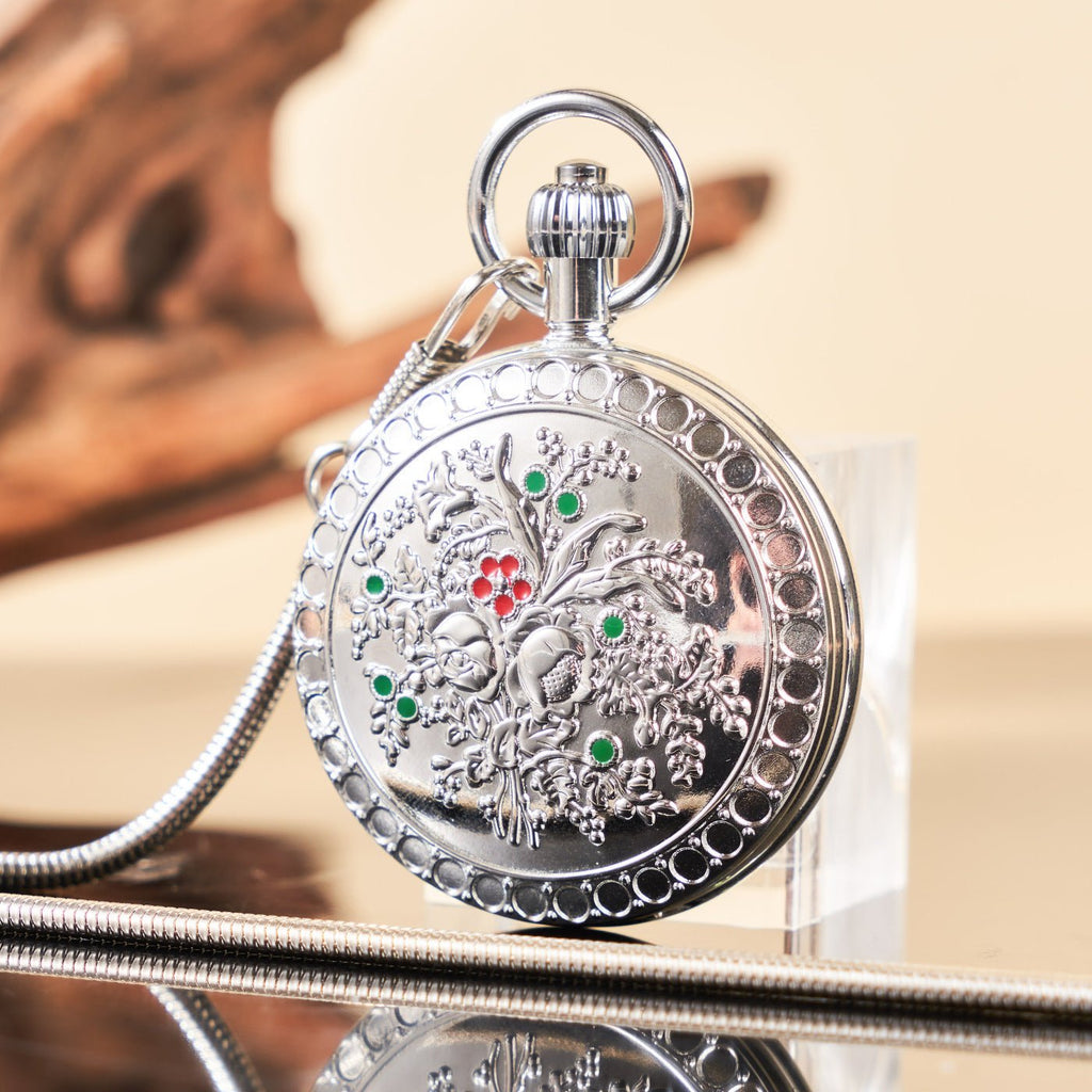Montre de Poche Camellia Automatique Mécanique Style Vieux Shanghai pour Dames.. - IVOIRART.COM
