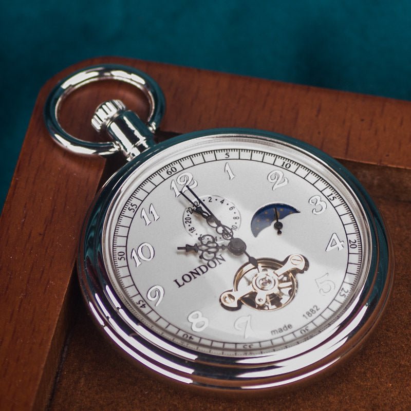 Montre de Poche Mécanique à Cadran Ouvert Ciel Étoilé 42,5 mm Élégante - IVOIRART.COM