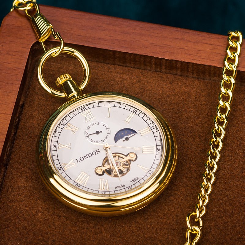 Montre de Poche Mécanique à Cadran Ouvert Ciel Étoilé 42,5 mm Élégante - IVOIRART.COM