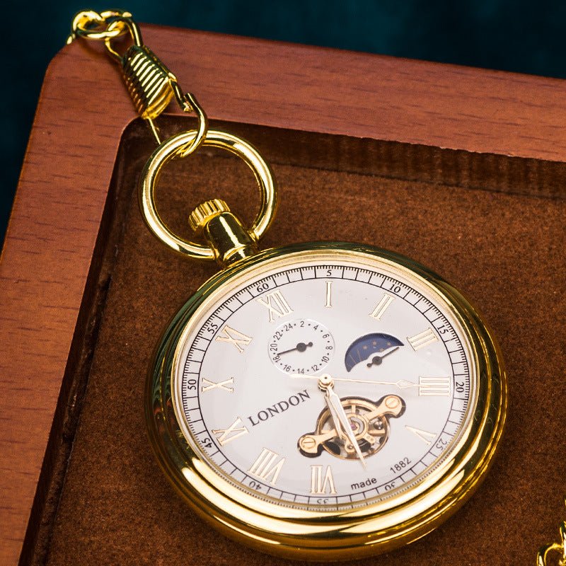 Montre de Poche Mécanique à Cadran Ouvert Ciel Étoilé 42,5 mm Élégante - IVOIRART.COM