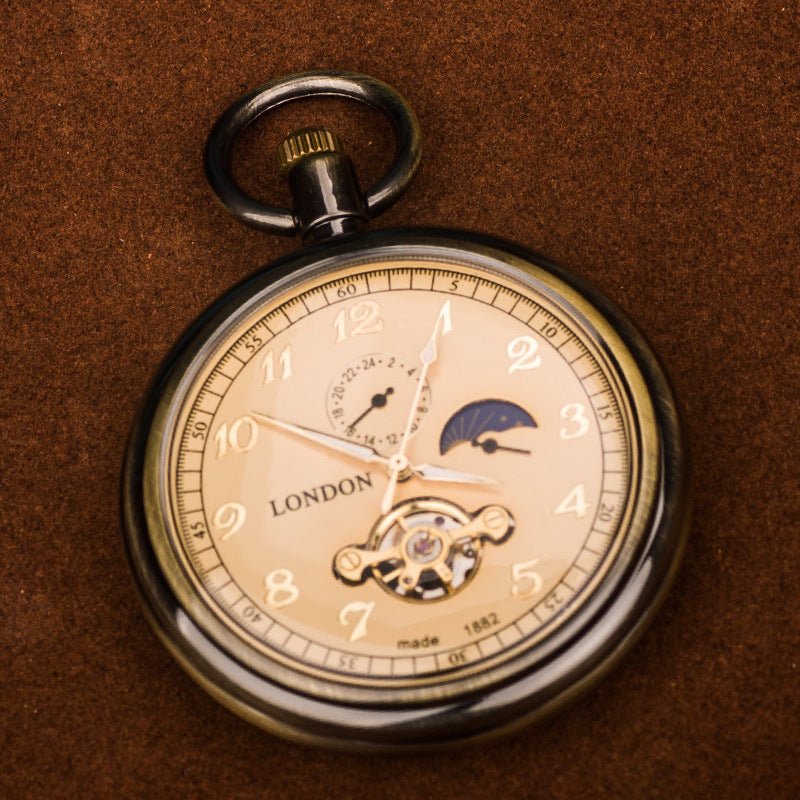 Montre de Poche Mécanique à Cadran Ouvert Ciel Étoilé 42,5 mm Élégante - IVOIRART.COM