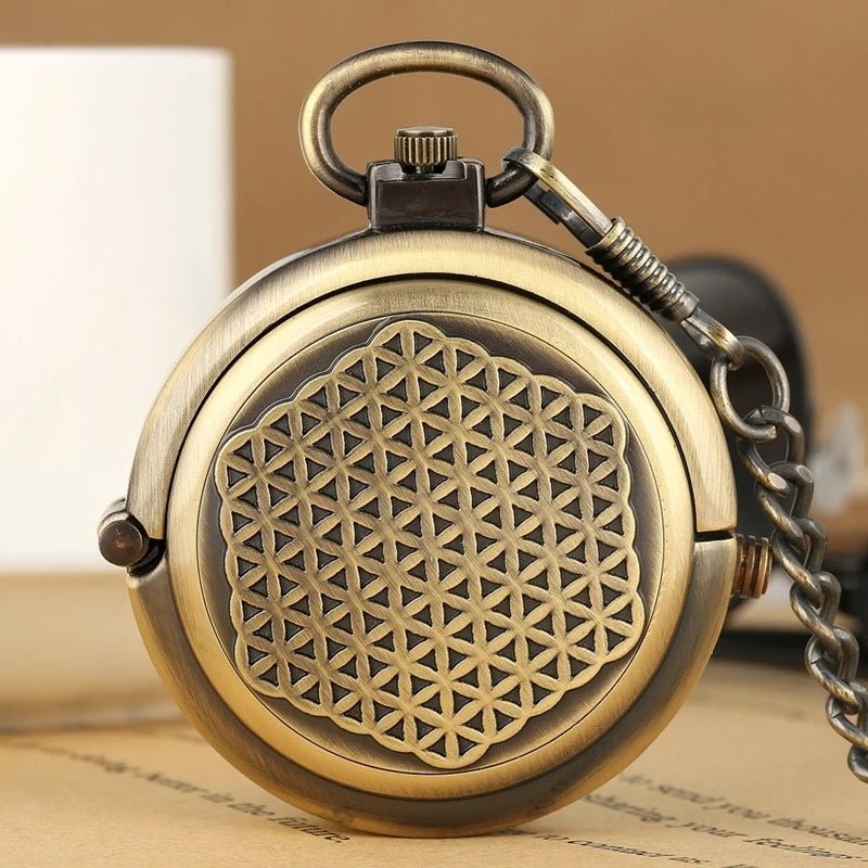 Montre de Poche Mécanique à Remontage Manuel avec Chiffres Romains Bronze - IVOIRART.COM