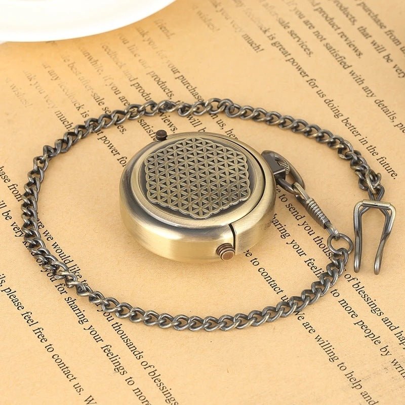 Montre de Poche Mécanique à Remontage Manuel avec Chiffres Romains Bronze - IVOIRART.COM