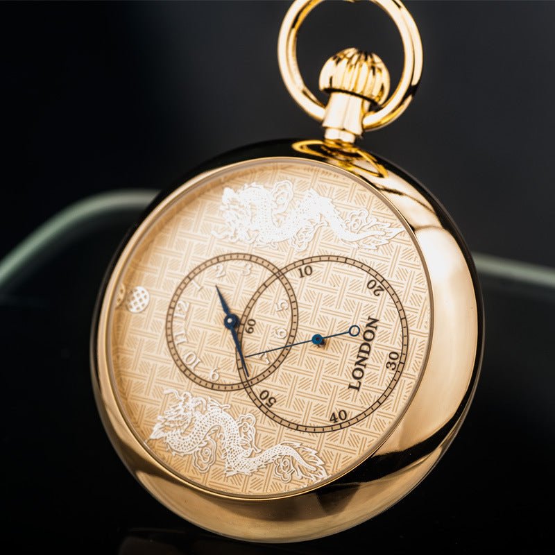 Montre de Poche Mécanique à Trois Aiguilles avec Mouvement Automatique - IVOIRART.COM