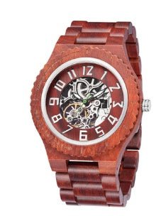 Montre en bois élégante avec tourbillon lumineux, étanche 50m, style professionnel - IVOIRART.COM