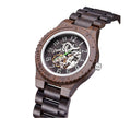 Montre en bois élégante avec tourbillon lumineux, étanche 50m, style professionnel - IVOIRART.COM