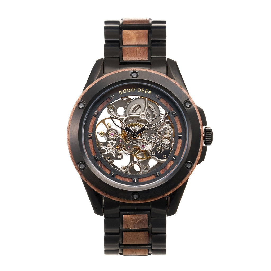 Montre en Bois Mécanique ajourée pour Homme au Style Vintage et Classique - IVOIRART.COM