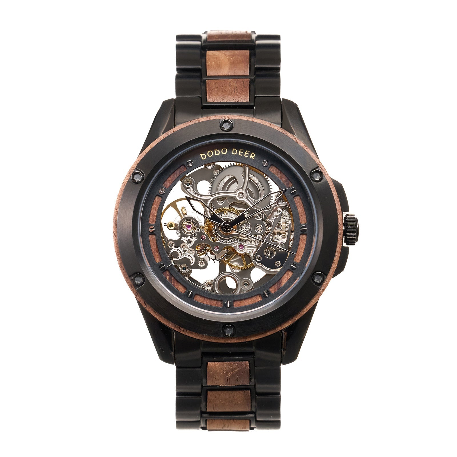 Montre en Bois Mécanique ajourée pour Homme au Style Vintage et Classique - IVOIRART.COM