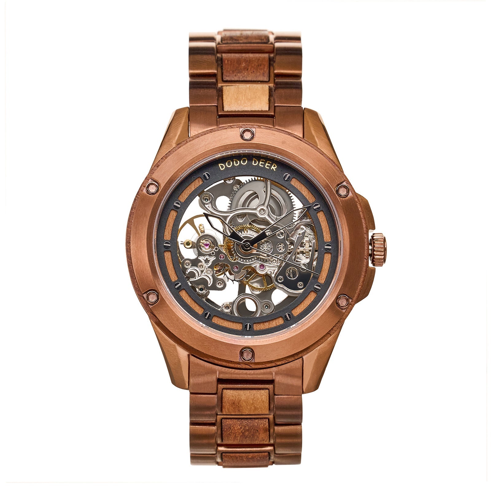 Montre en Bois Mécanique ajourée pour Homme au Style Vintage et Classique - IVOIRART.COM
