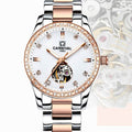 Montre Femme Automatique Mécanique Tendance Mode Or Rose Étanche Diamant - IVOIRART.COM