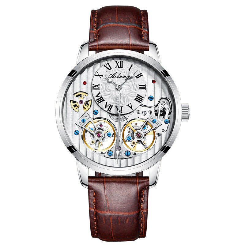 Montre homme automatique mécanique avec boîtier en acier inoxydable noir - IVOIRART.COM