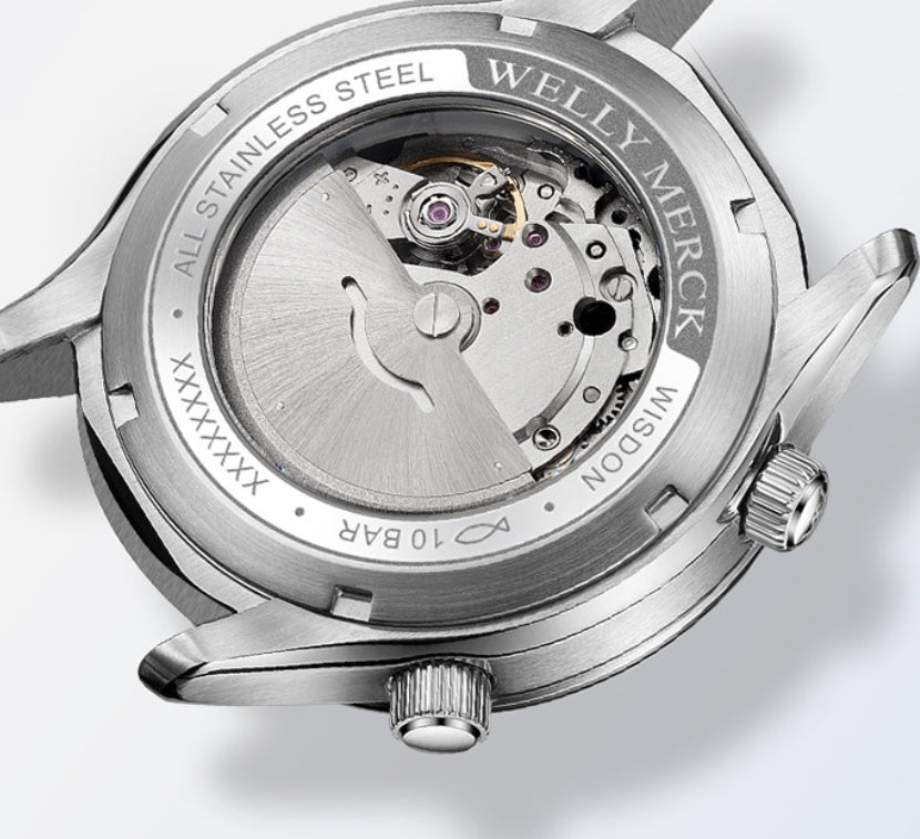 Montre Homme Automatique Mécanique Intégrale Style Original Acier Sapphire - IVOIRART.COM