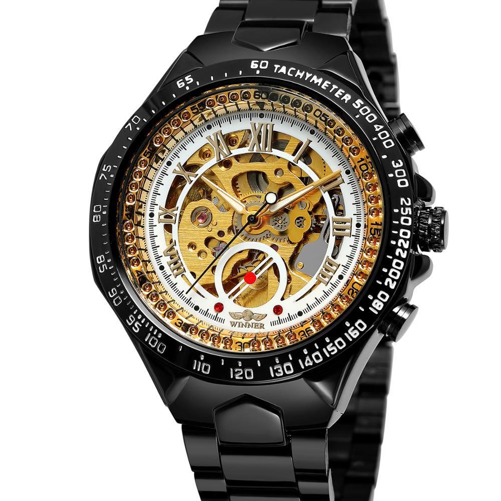 Montre Homme Automatique Personnalisée en Acier Plein à Cadran Creux, Style Mode - IVOIRART.COM