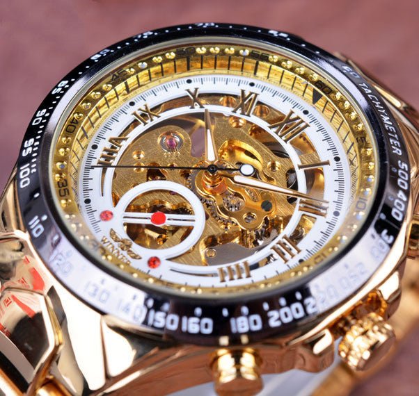 Montre Homme Automatique Personnalisée en Acier Plein à Cadran Creux, Style Mode - IVOIRART.COM