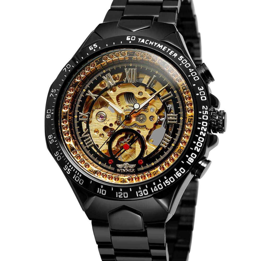 Montre Homme Automatique Personnalisée en Acier Plein à Cadran Creux, Style Mode - IVOIRART.COM