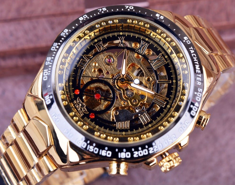 Montre Homme Automatique Personnalisée en Acier Plein à Cadran Creux, Style Mode - IVOIRART.COM